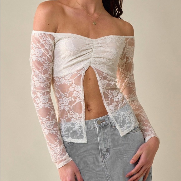 Mika Ivory sheet lace top - Picture 4 of 10
